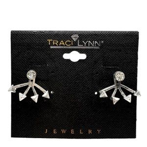 TRACI LYNN FASHION JEWELRY Spunky Earrings (Silver) Punk Rock 😍
